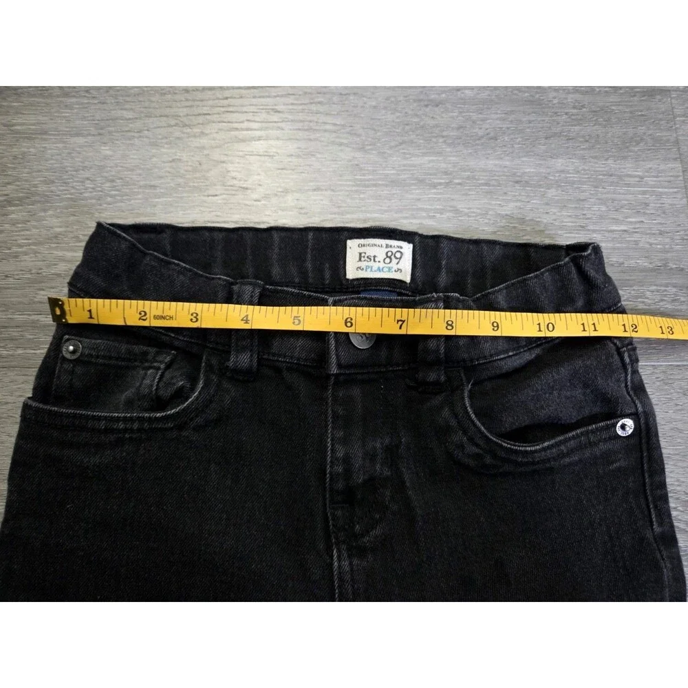 The Children's Place Est. 89 Girls Skinny Jeans Size 8 Black Stretch Denim